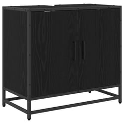 Meuble De Lavabo De Salle De Bain Chêne Noir 65 X 33 X 60 Cm Vidaxl