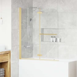 Enceinte De Douche Doré 120 X 140 Cm Verre Esg Et Aluminium Vidaxl