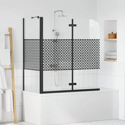 Enceinte De Bain Géométrique Noir 120 X 67 X 129 Cm Vidaxl