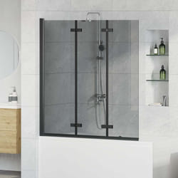 Enceinte De Douche Noir 130 X 138 Cm Verre Esg Et Aluminium Vidaxl