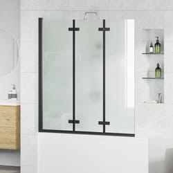 Enceinte De Douche Noir 130 X 138 Cm Verre Esg Et Aluminium Vidaxl
