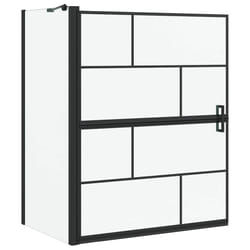 Écran De Douche De Bain Noir Et Transparent 116 X 68 X 128 Cm Vidaxl