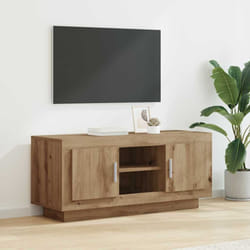 Meuble Tv Chêne Artisanal 102 X 35 X 45 Cm Bois D'Ingénierie Vidaxl