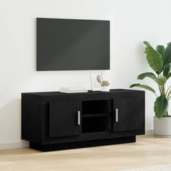 Meuble Tv Chêne Noir 102 X 35 X 45 Cm Bois D'Ingénierie Vidaxl