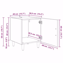 Cabinet De Chevet Montage Mural Chêne Artisanal 40 X 40 X 50 Cm Vidaxl - Vue supplémentaire 2