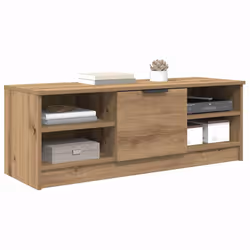 Meuble Tv Chêne Artisanal 102 X 35 X 36,5 Cm Bois D'Ingénierie Vidaxl - Vue supplémentaire 2