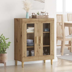 Buffet Chêne Artisanal 69,5 X 34 X 90 Cm Bois D'Ingénierie Vidaxl