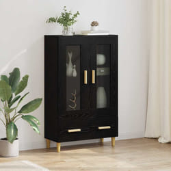Haut Armoire Chêne Noir 70 X 31 X 115 Cm Bois D'Ingénierie Vidaxl