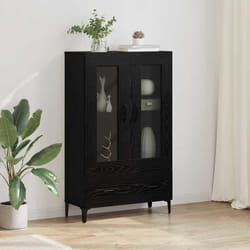 Haut Armoire Avec Tiroir Chêne Noir 70 X 31 X 115 Cm Vidaxl