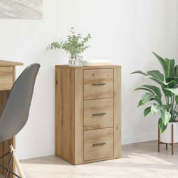 Buffet Chêne Artisanal 40 X 33 X 70 Cm Bois D'Ingénierie Vidaxl