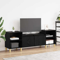Meuble Tv Chêne Noir 160 X 35 X 55 Cm Bois D'Ingénierie Vidaxl