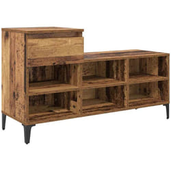 Cabinet à chaussures avec tiroir Bois ancien 102 x 36 x 60 cm vidaXL