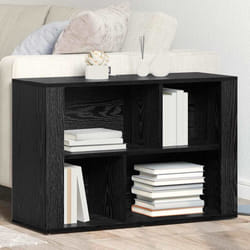 Buffet Chêne Noir 80 X 30 X 53 Cm Bois D'Ingénierie Vidaxl