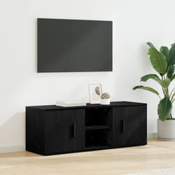 Meuble Tv Chêne Noir 100 X 31,5 X 35 Cm Bois D'Ingénierie Vidaxl