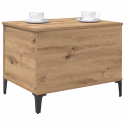 Table Basse Chêne Artisanal 60 X 44,5 X 45 Cm Bois D'Ingénierie Vidaxl - Vue supplémentaire 2