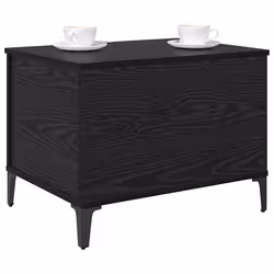 Table Basse Chêne Noir 60 X 44,5 X 45 Cm Bois D'Ingénierie Vidaxl - Vue supplémentaire 2