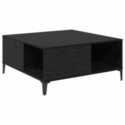 Table Basse Chêne Noir 80 X 80 X 36,5 Cm Bois D'Ingénierie Vidaxl