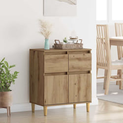 Buffet Chêne Artisanal 60 X 35 X 70 Cm Bois D'Ingénierie Vidaxl