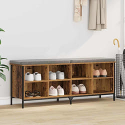 Cabinet À Chaussures Avec Étagère Bois Ancien 131 X 35 X 50 Cm Vidaxl