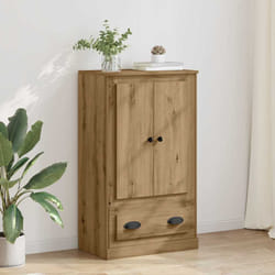 Haut Armoire Avec Tiroir Chêne Artisanal 60 X 35,5 X 103,5 Cm Vidaxl