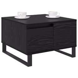 Table Basse Chêne Noir 55 X 55 X 36,5 Cm Bois D'Ingénierie Vidaxl - Vue supplémentaire 2