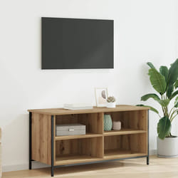 Meuble Tv Chêne Artisanal 100 X 40 X 50 Cm Bois D'Ingénierie Vidaxl