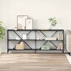 Table Console Chêne Noir 180 X 30 X 75 Cm Bois D'Ingénierie Vidaxl