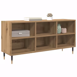 Meuble Tv Chêne Artisanal 103,5 X 30 X 50 Cm Bois D'Ingénierie Vidaxl - Vue supplémentaire 2