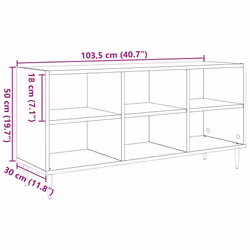 Meuble Tv Chêne Noir 103,5 X 30 X 50 Cm Bois D'Ingénierie Vidaxl - Vue supplémentaire 2