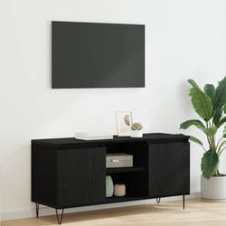Meuble Tv Chêne Noir 104 X 35 X 50 Cm Bois D'Ingénierie Vidaxl