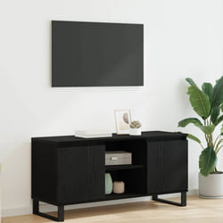 Meuble Tv Chêne Noir 104 X 35 X 50 Cm Bois D'Ingénierie Vidaxl