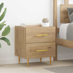 Cabinet De Chevet 2 Pcs Chêne Artisanal 40 X 35 X 47,5 Cm Vidaxl