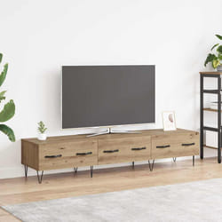 Meuble Tv Chêne Artisanal 150 X 36 X 30 Cm Bois D'Ingénierie Vidaxl