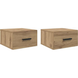 Cabinet de chevet 2 pcs chêne artisanal 35 x 35 x 20 cm vidaXL
