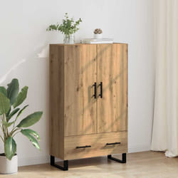 Haut Armoire Avec Tiroir Chêne Artisanal 69,5 X 30 X 115 Cm Vidaxl