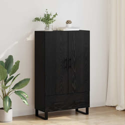Haut Armoire Chêne Noir 69,5 X 30 X 115 Cm Bois D'Ingénierie Vidaxl