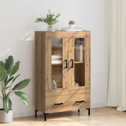 Haut Armoire Avec Tiroir Chêne Artisanal 69,5 X 31 X 115 Cm Vidaxl