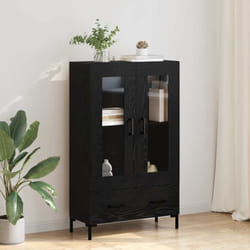 Haut Armoire Chêne Noir 69,5 X 31 X 115 Cm Bois D'Ingénierie Vidaxl