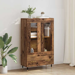 Haut Armoire Bois Ancien 69,5 X 31 X 115 Cm Bois D'Ingénierie Vidaxl