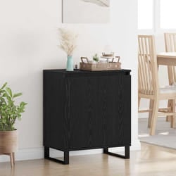Buffet Chêne Noir 60 X 35 X 70 Cm Bois D'Ingénierie Vidaxl