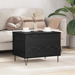 Table Basse Chêne Noir 60 X 44,5 X 45 Cm Bois D'Ingénierie Vidaxl