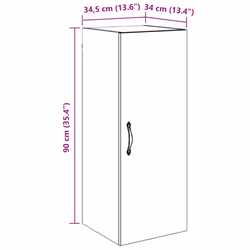 Meuble Mural Chêne Artisanal 34,5 X 34 X 90 Cm Vidaxl - Vue supplémentaire 2