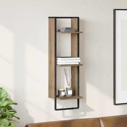 Étagère Murale Avec Étagère Chêne Artisanal 30 X 25 X 100 Cm Vidaxl