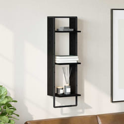 Étagère Murale Chêne Noir 30 X 25 X 100 Cm Bois D'Ingénierie Vidaxl