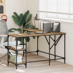 Bureau Chêne Artisanal 139 X 139 X 75 Cm Bois D'Ingénierie Vidaxl