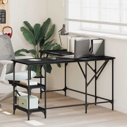 Bureau Chêne Noir 139 X 139 X 75 Cm Bois D'Ingénierie Vidaxl