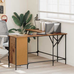 Bureau Bois Ancien 141 X 141 X 75 Cm Bois D'Ingénierie Vidaxl