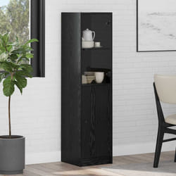 Haut Armoire Chêne Noir 35 X 37 X 142 Cm Bois D'Ingénierie Vidaxl