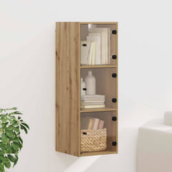 Meuble Mural Chêne Artisanal 35 X 37 X 102 Cm Bois D'Ingénierie Vidaxl