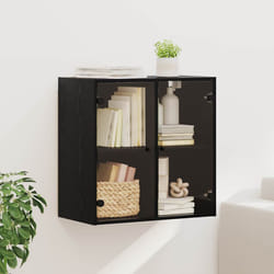 Meuble Mural Chêne Noir 68 X 37 X 68,5 Cm Bois D'Ingénierie Vidaxl